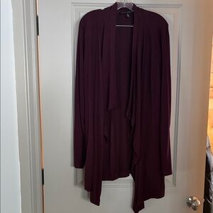Women's Burgundy Open Front Cardigan wrap